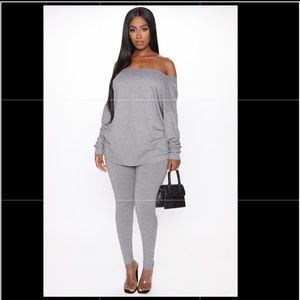 Gray Long Sleeve Matching Set • NWT